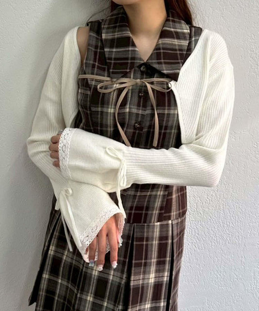 波浪袖蝴蝶結短外套