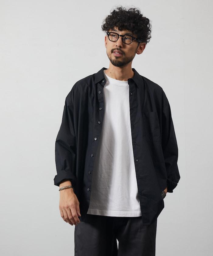 輕鬆合身寬鬆襯衫 / 常規領 / 長袖