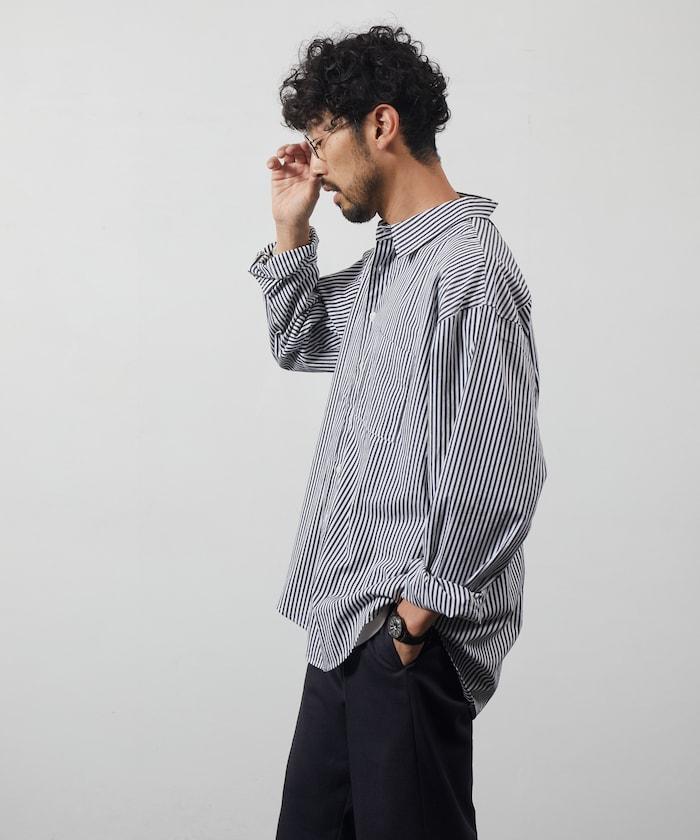 輕鬆合身寬鬆襯衫 / 常規領 / 長袖