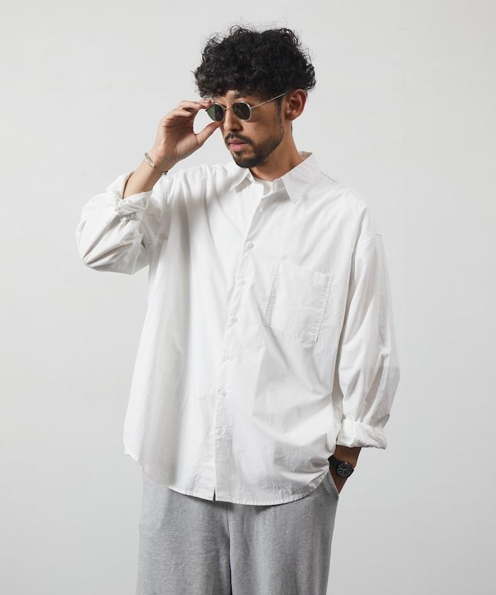 輕鬆合身寬鬆襯衫 / 常規領 / 長袖