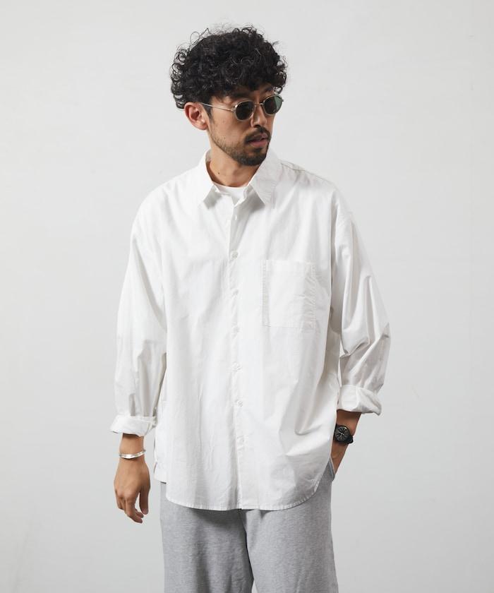 輕鬆合身寬鬆襯衫 / 常規領 / 長袖