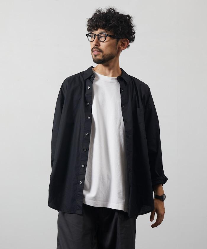 輕鬆合身寬鬆襯衫 / 常規領 / 長袖