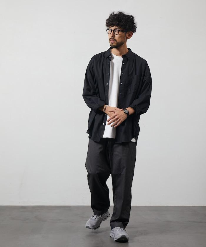 輕鬆合身寬鬆襯衫 / 常規領 / 長袖