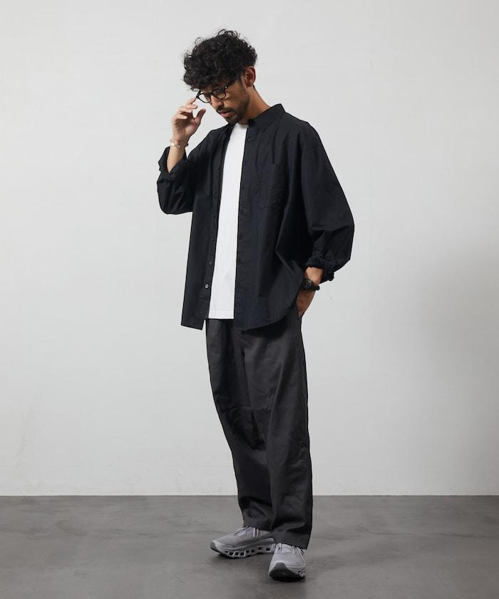 輕鬆合身寬鬆襯衫 / 常規領 / 長袖