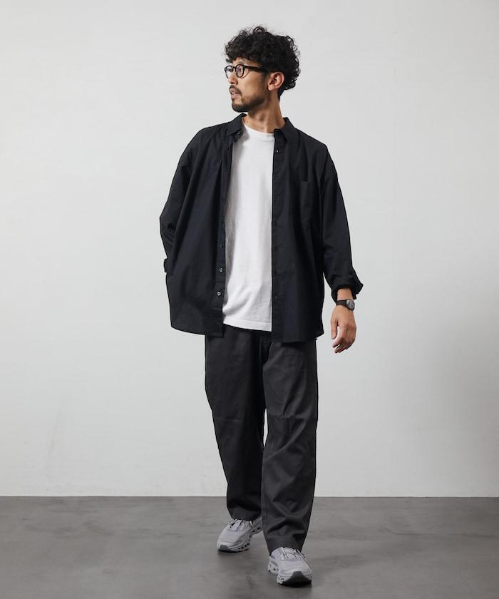 輕鬆合身寬鬆襯衫 / 常規領 / 長袖