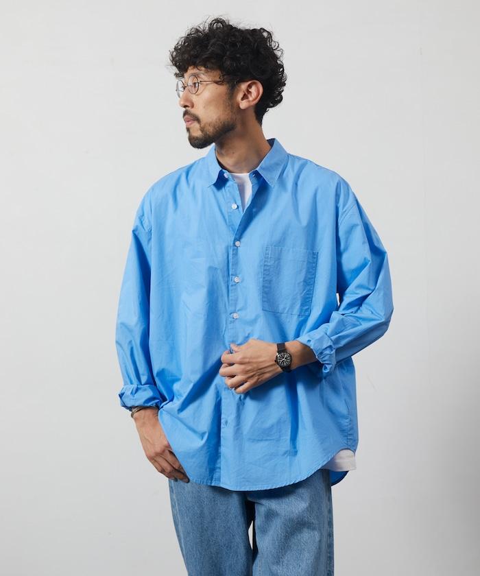 輕鬆合身寬鬆襯衫 / 常規領 / 長袖