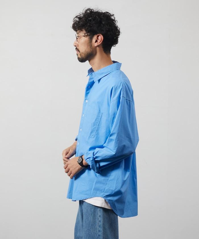 輕鬆合身寬鬆襯衫 / 常規領 / 長袖