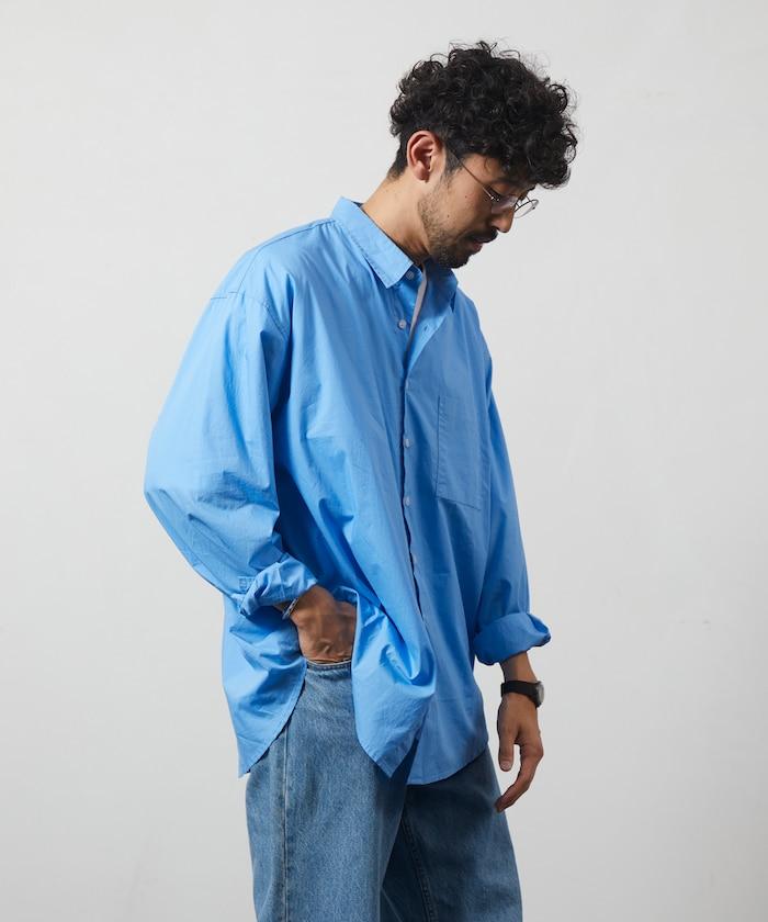 輕鬆合身寬鬆襯衫 / 常規領 / 長袖