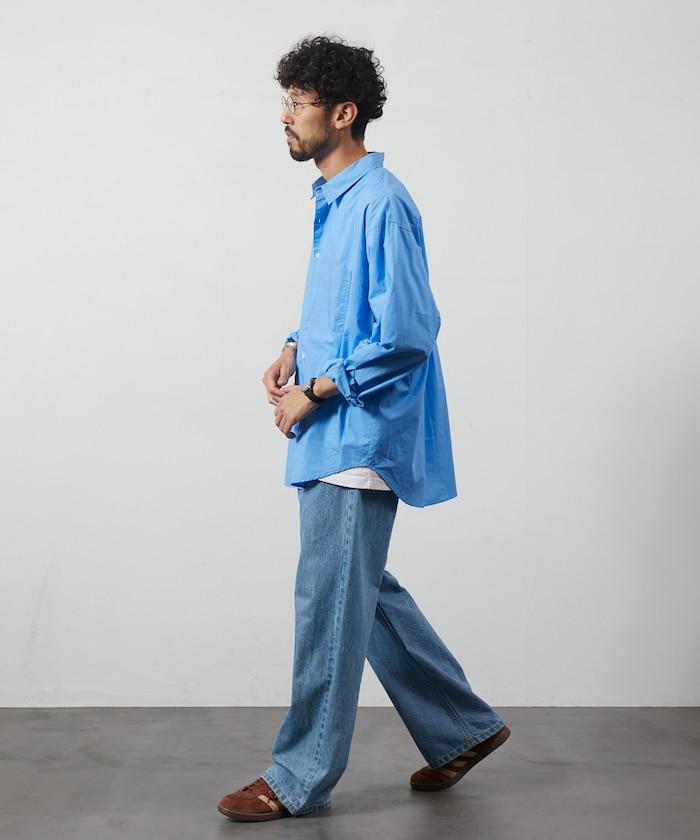 輕鬆合身寬鬆襯衫 / 常規領 / 長袖