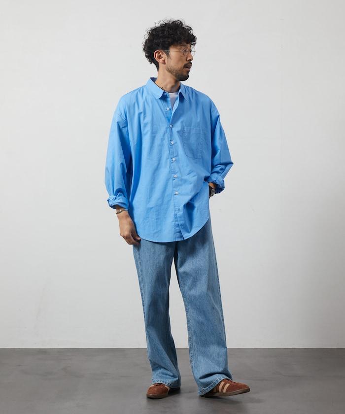 輕鬆合身寬鬆襯衫 / 常規領 / 長袖