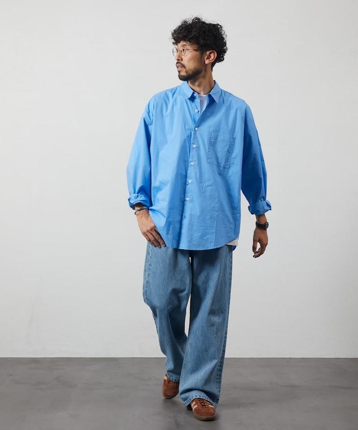 輕鬆合身寬鬆襯衫 / 常規領 / 長袖