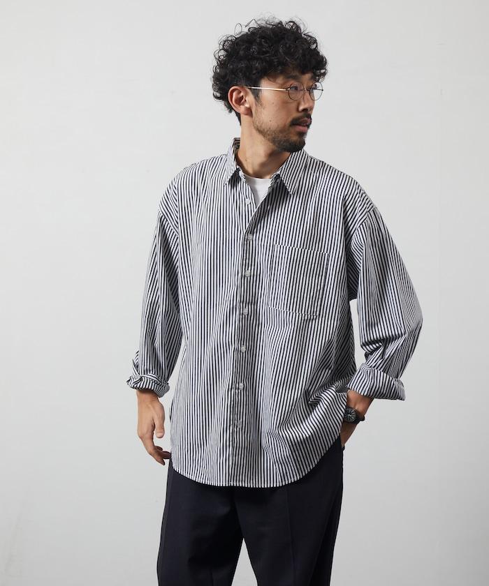 輕鬆合身寬鬆襯衫 / 常規領 / 長袖