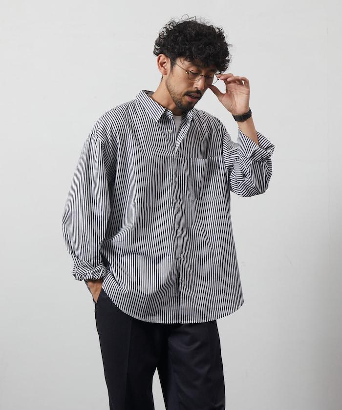 輕鬆合身寬鬆襯衫 / 常規領 / 長袖