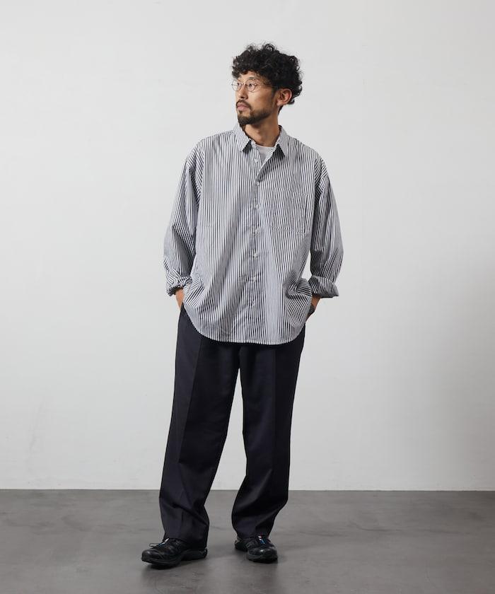 輕鬆合身寬鬆襯衫 / 常規領 / 長袖