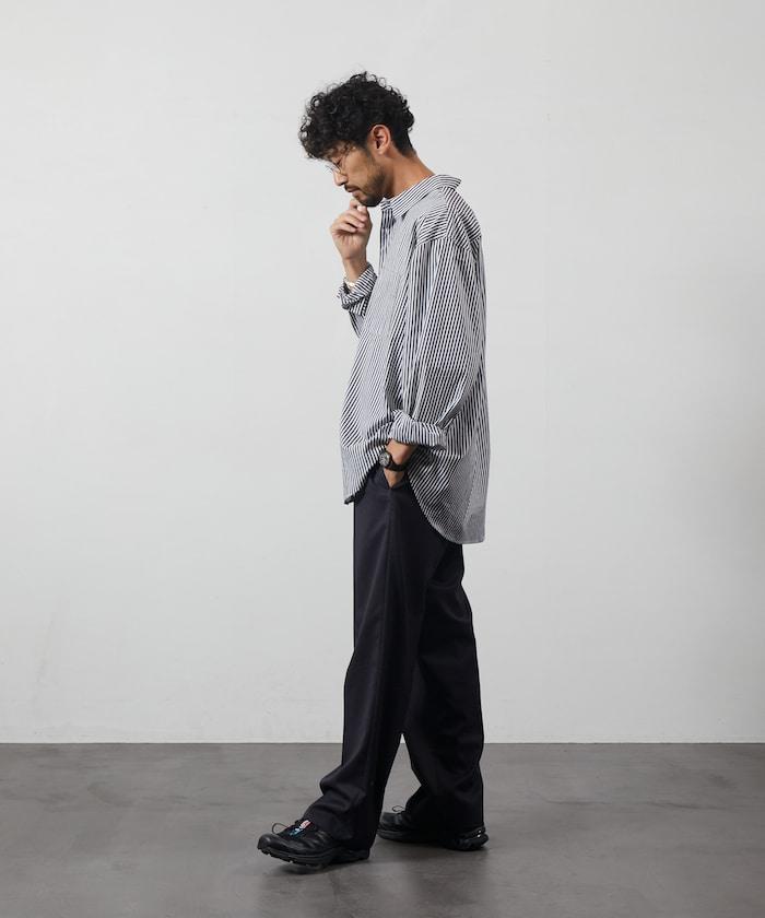 輕鬆合身寬鬆襯衫 / 常規領 / 長袖