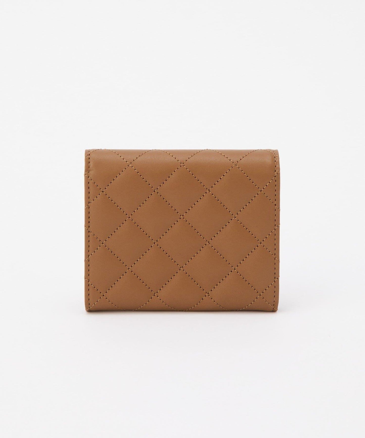 菱格紋皮革雙摺錢包