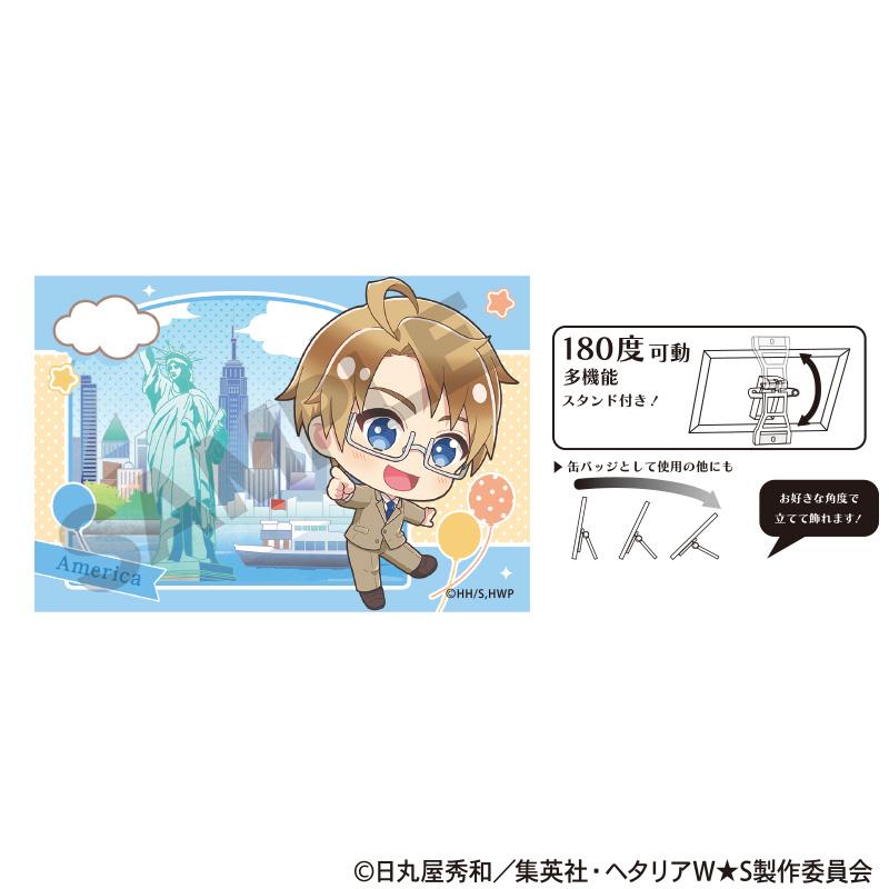 ヘタ利亞 World★Stars_藝術徽章罐 美國 迷你庭