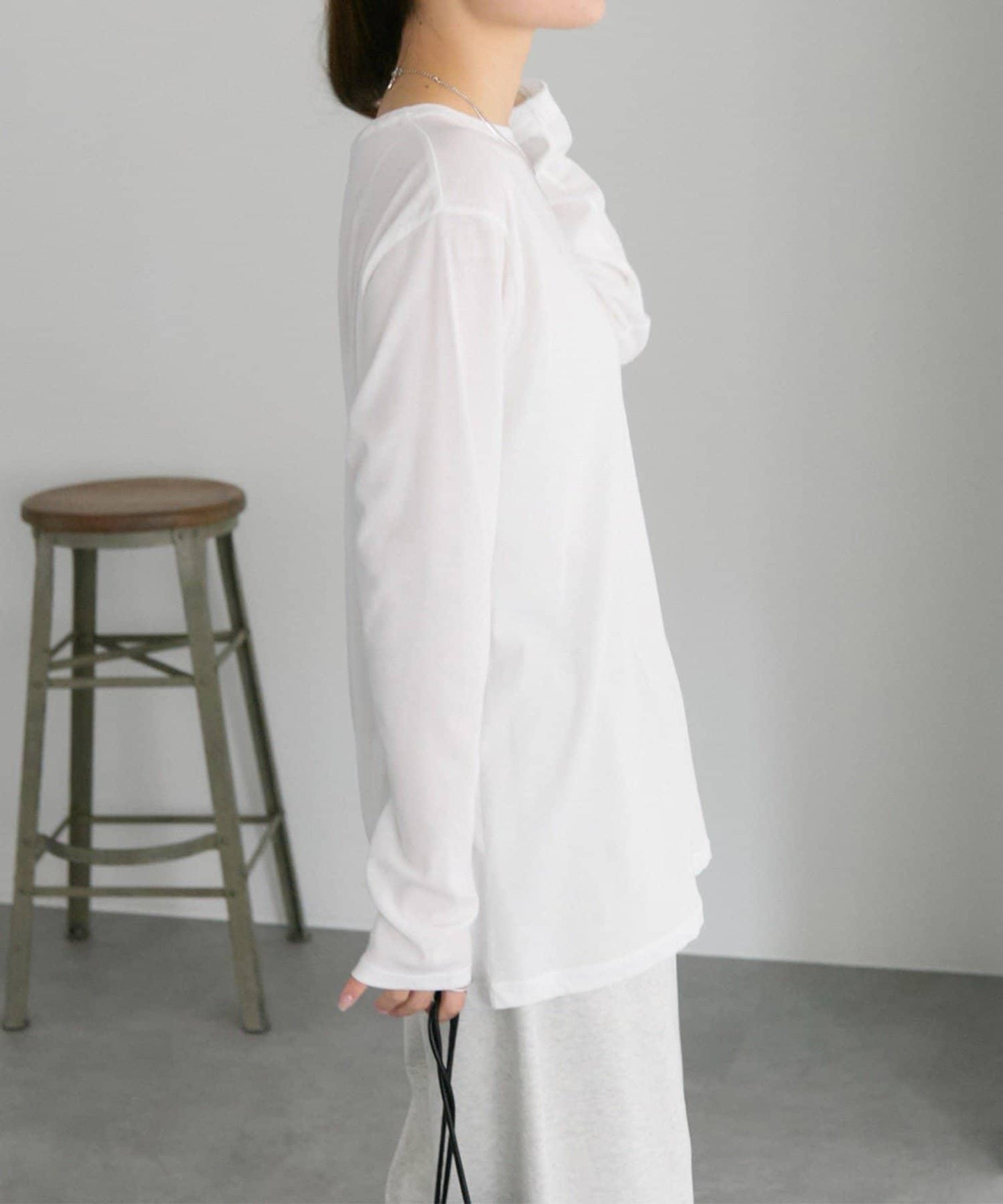 【25AW新色上市!】棉質透視長袖T恤