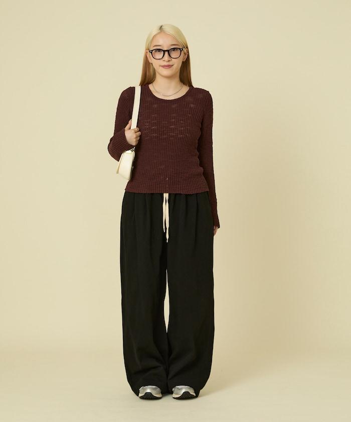 水洗工藝休閒錐形長褲