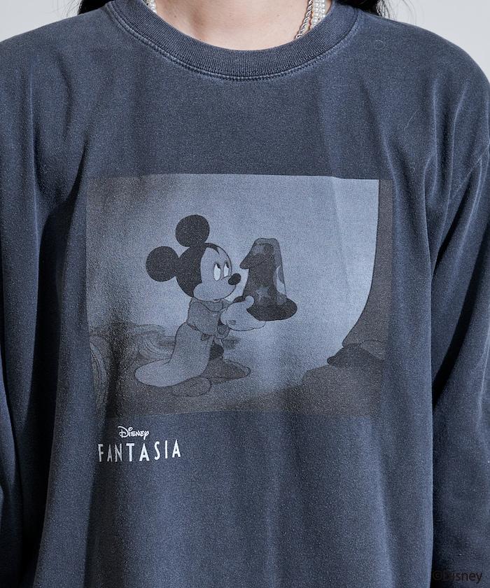 【DISNEY FANTASIA】盒裝黑白正面印花長袖T恤