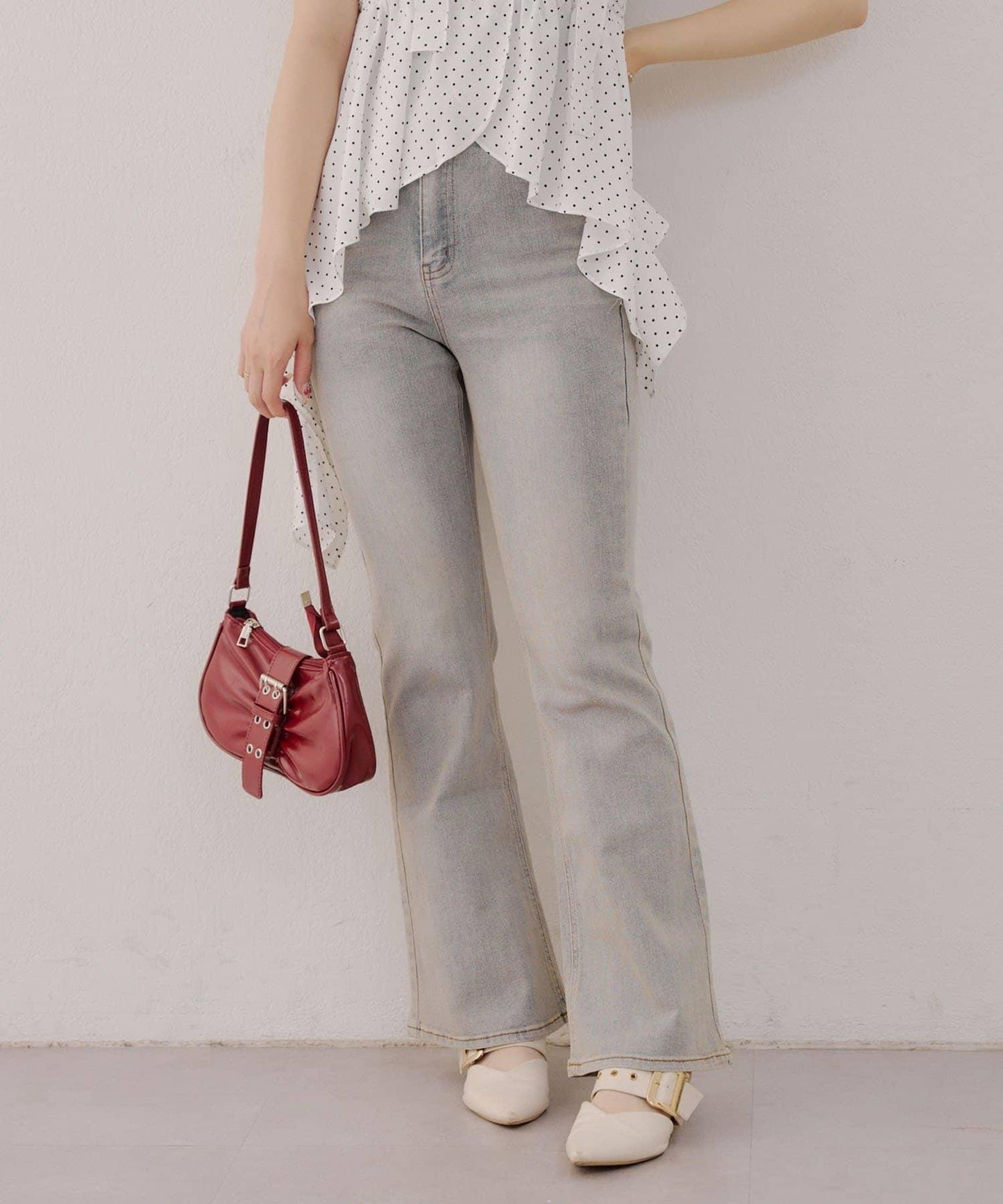 【有多種尺碼】牛仔喇叭褲