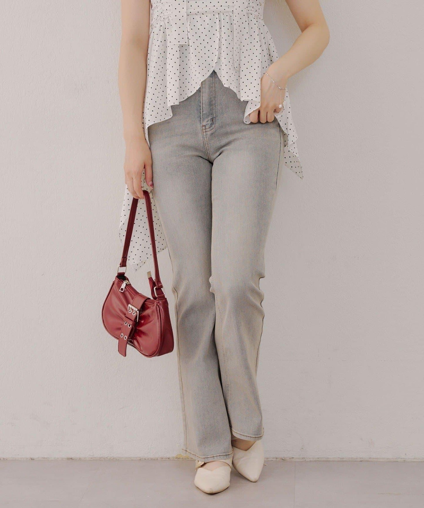 【有多種尺碼】牛仔喇叭褲