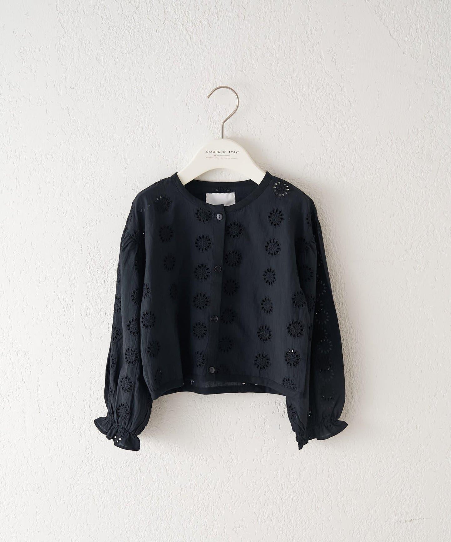 【KIDS】【India】鏤空蕾絲短款開衫