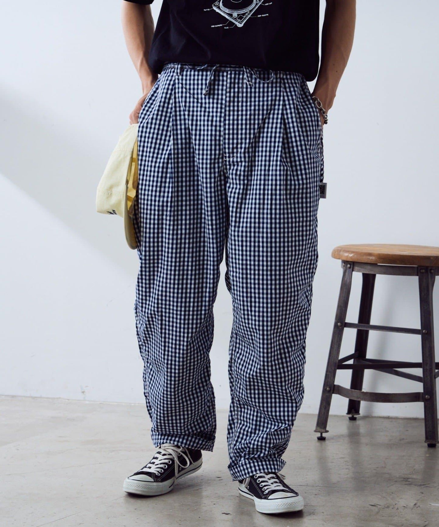 【PATTIPATTI】褶皺寬鬆工裝褲