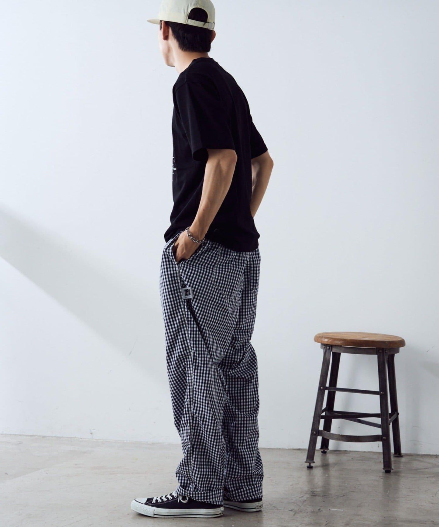 【PATTIPATTI】褶皺寬鬆工裝褲