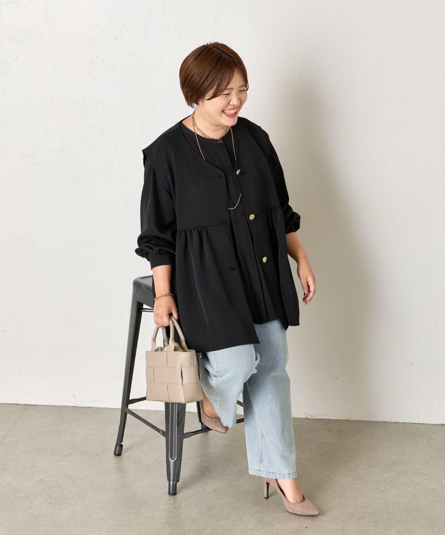【さわゆい企畫】荷葉邊無袖外套
