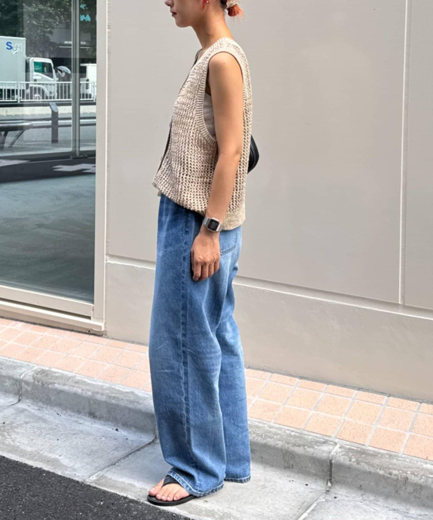 【HENRY】復古牛仔/附腰帶寬鬆牛仔褲