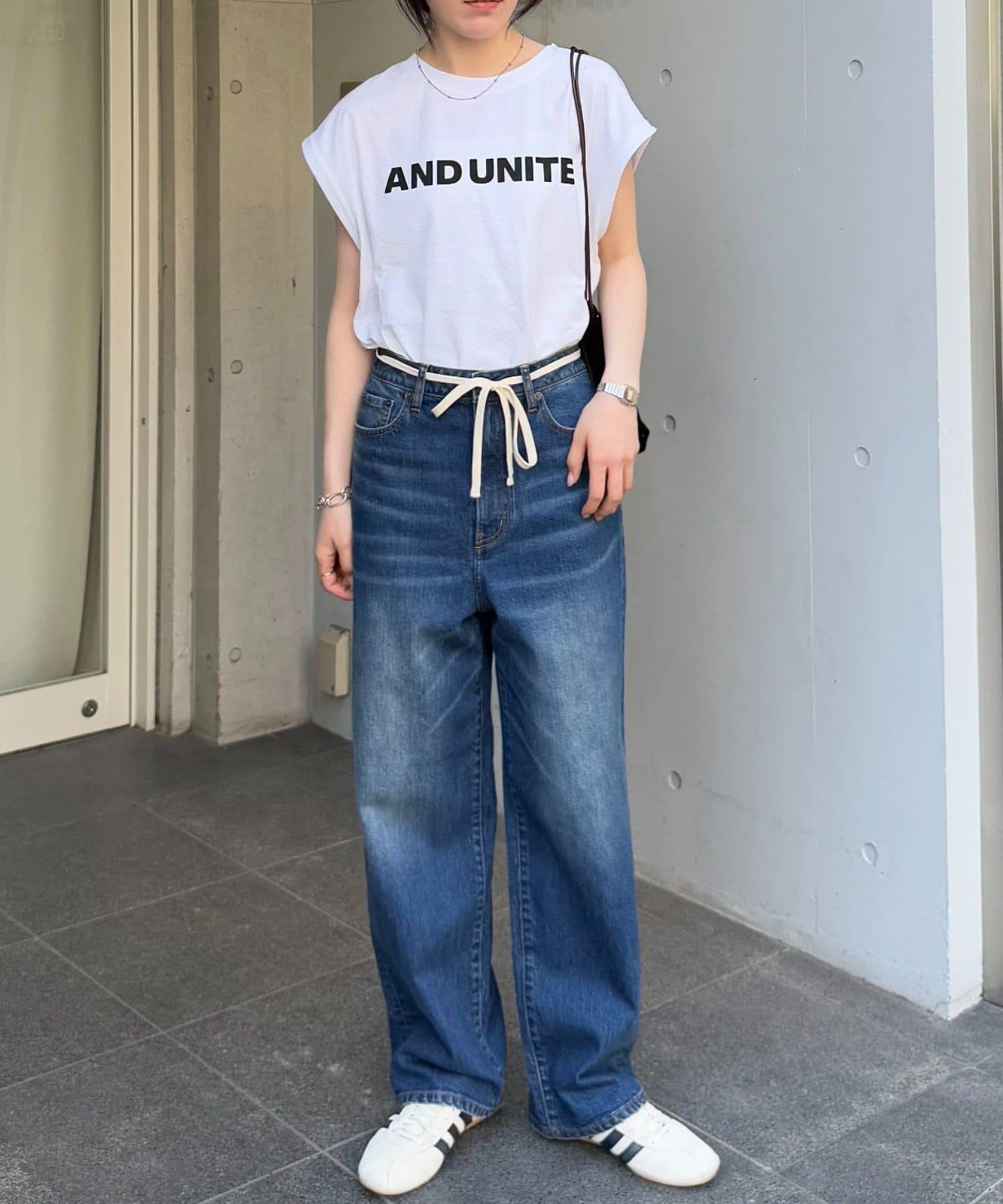 【HENRY】復古牛仔/附腰帶寬鬆牛仔褲