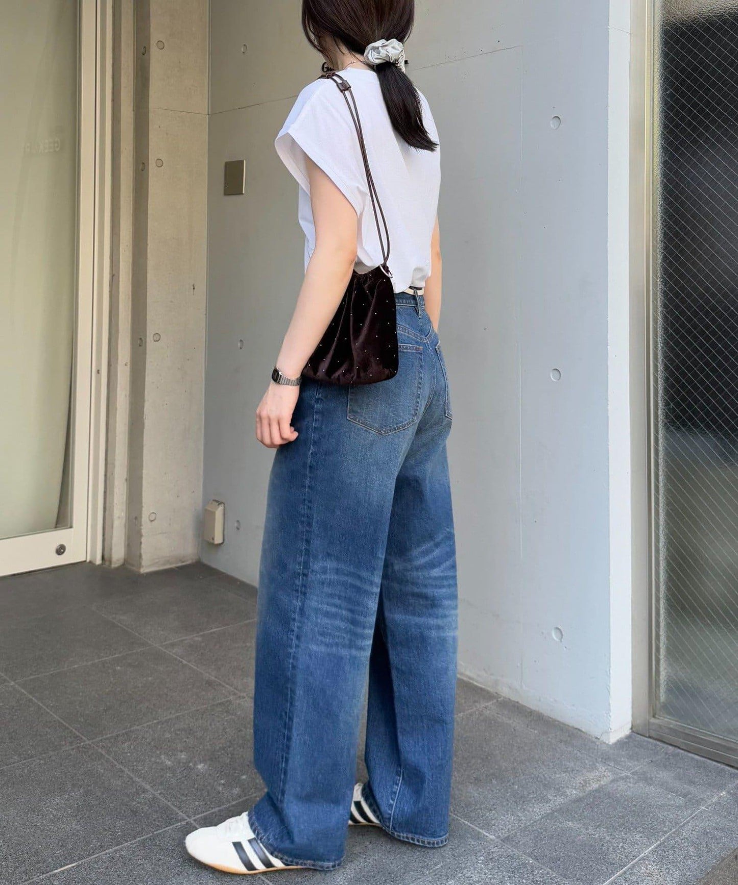 【HENRY】復古牛仔/附腰帶寬鬆牛仔褲