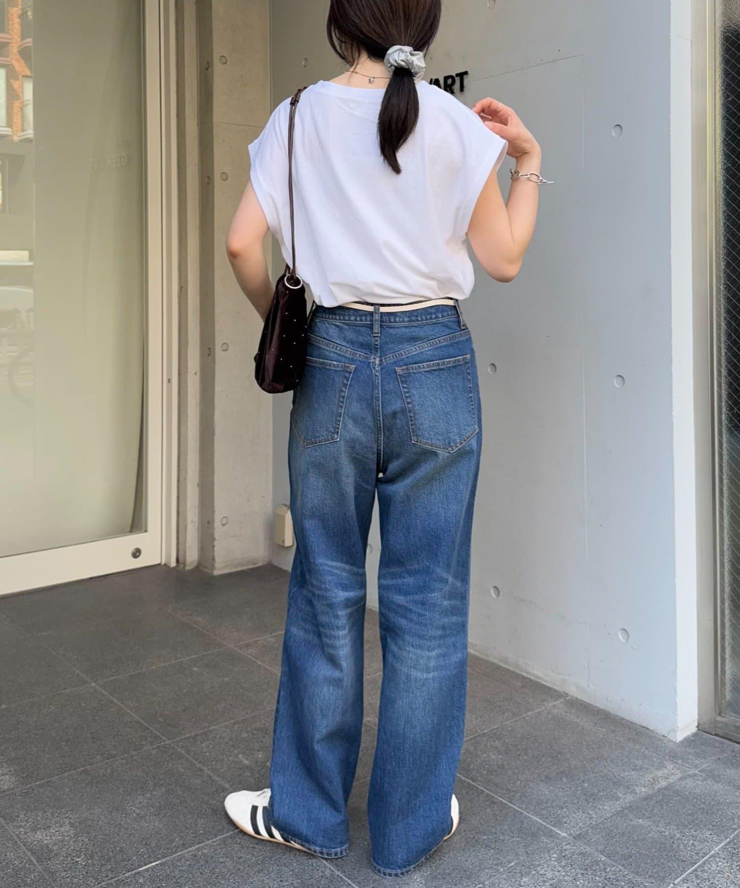 【HENRY】復古牛仔/附腰帶寬鬆牛仔褲