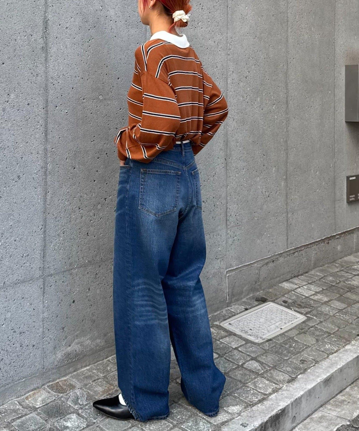 【HENRY】復古牛仔/附腰帶寬鬆牛仔褲