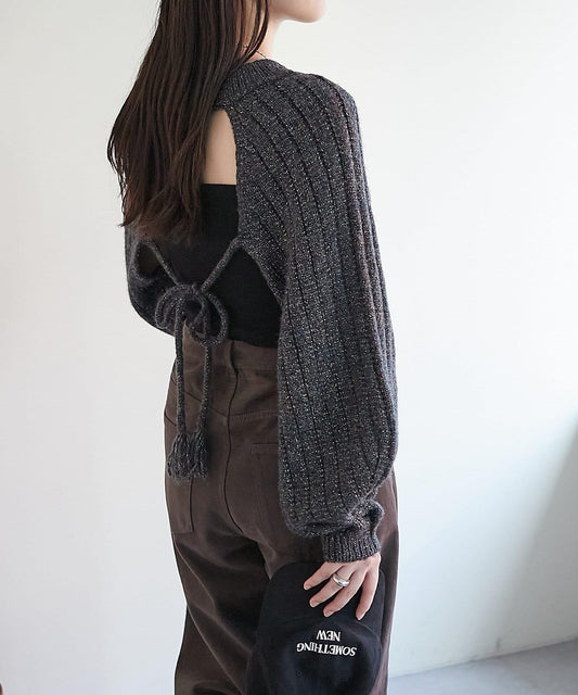 MIX拼接後背設計針織衫