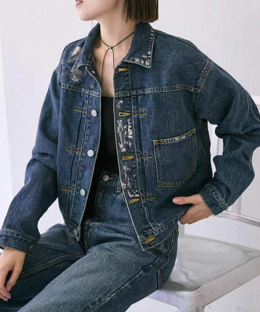 【mystic】【ai no de】utano金箔牛仔夾克