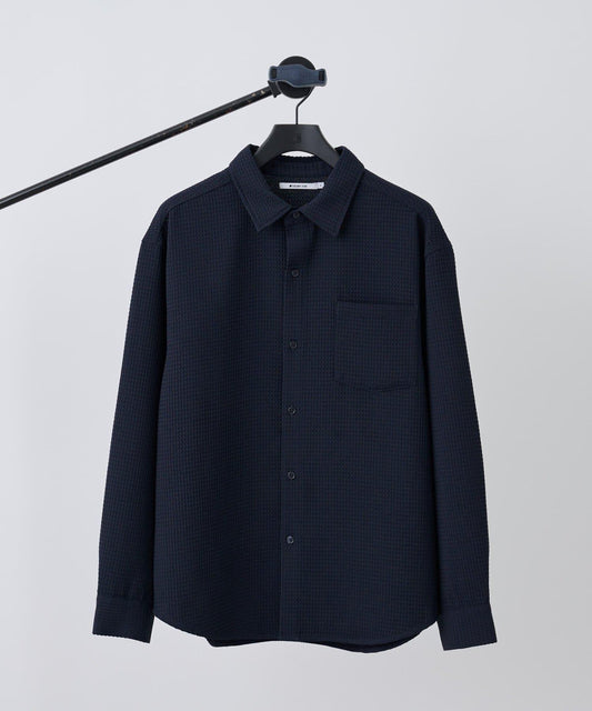 【AW】大圖案壓花長袖襯衫