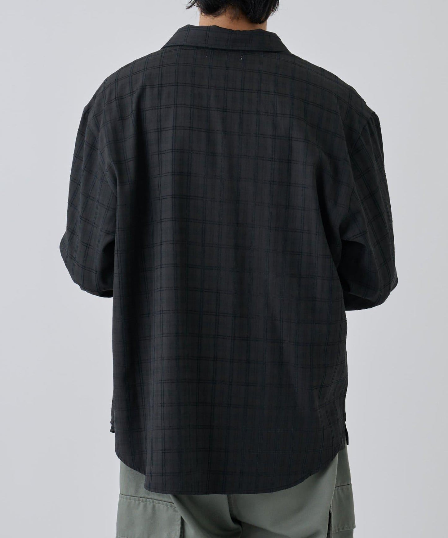 【AW】格紋提花長袖襯衫