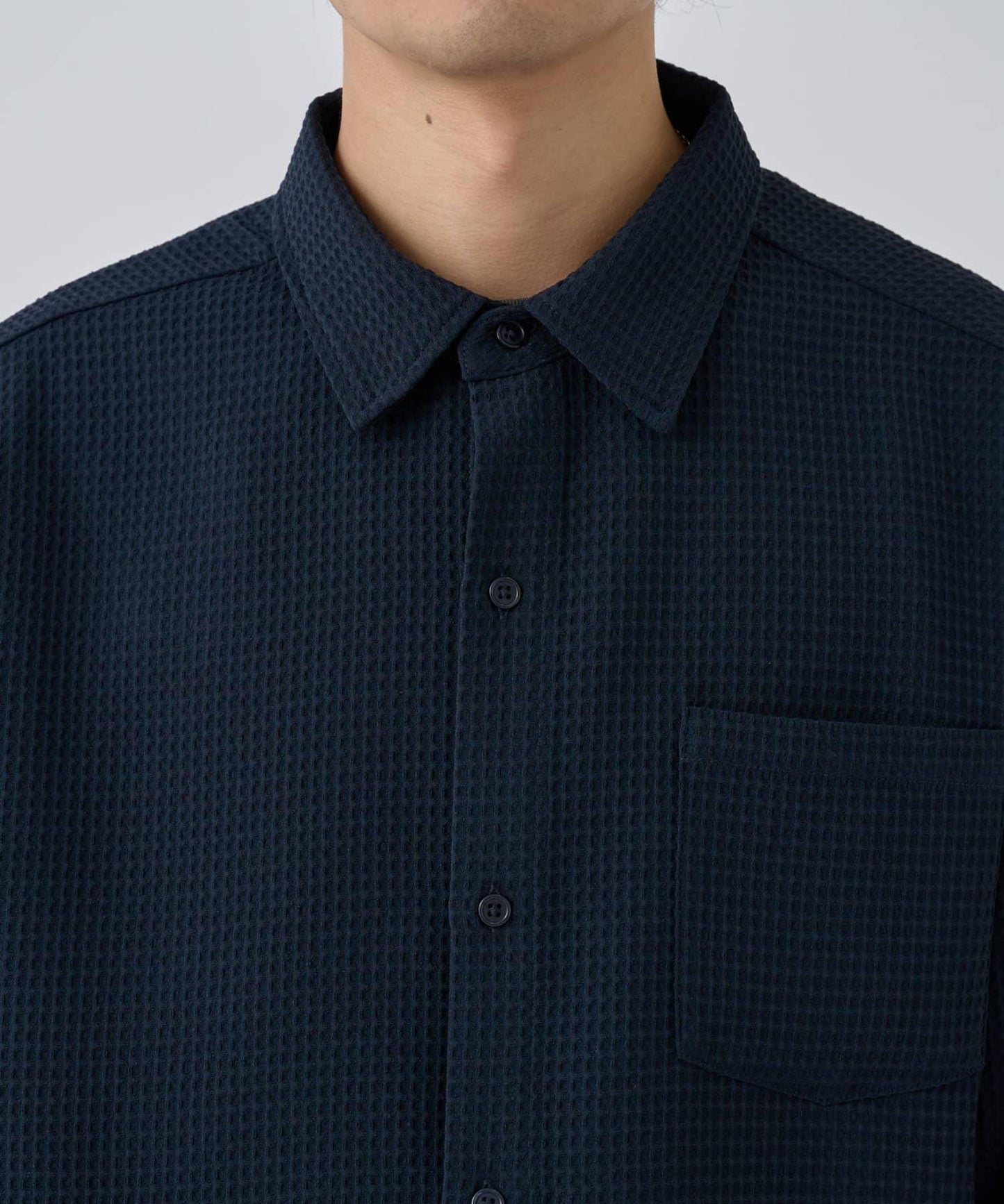 【AW】大圖案壓花長袖襯衫