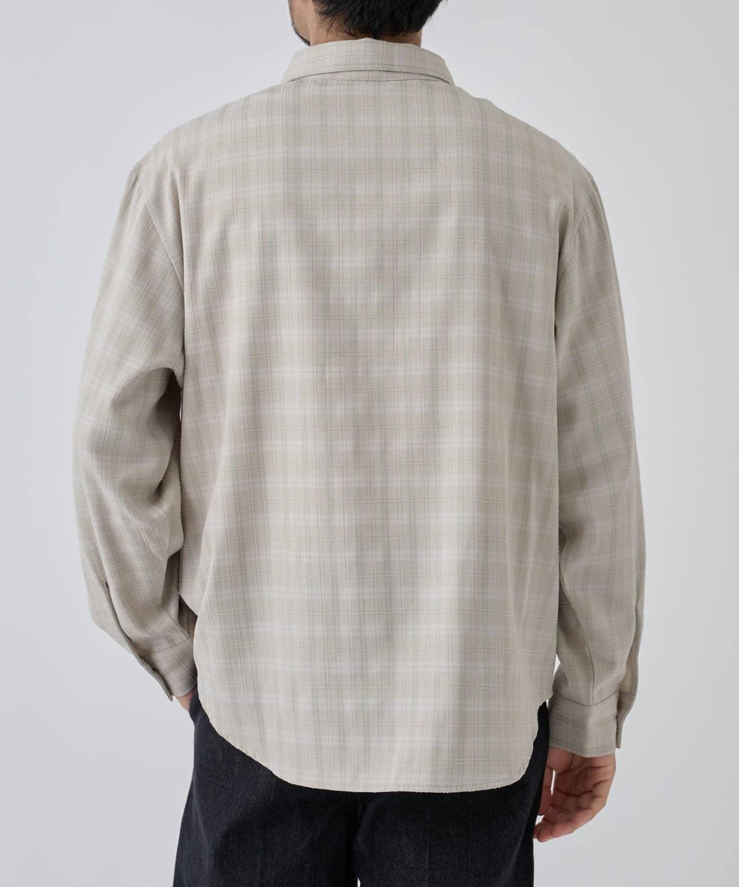 【AW】格紋提花長袖襯衫