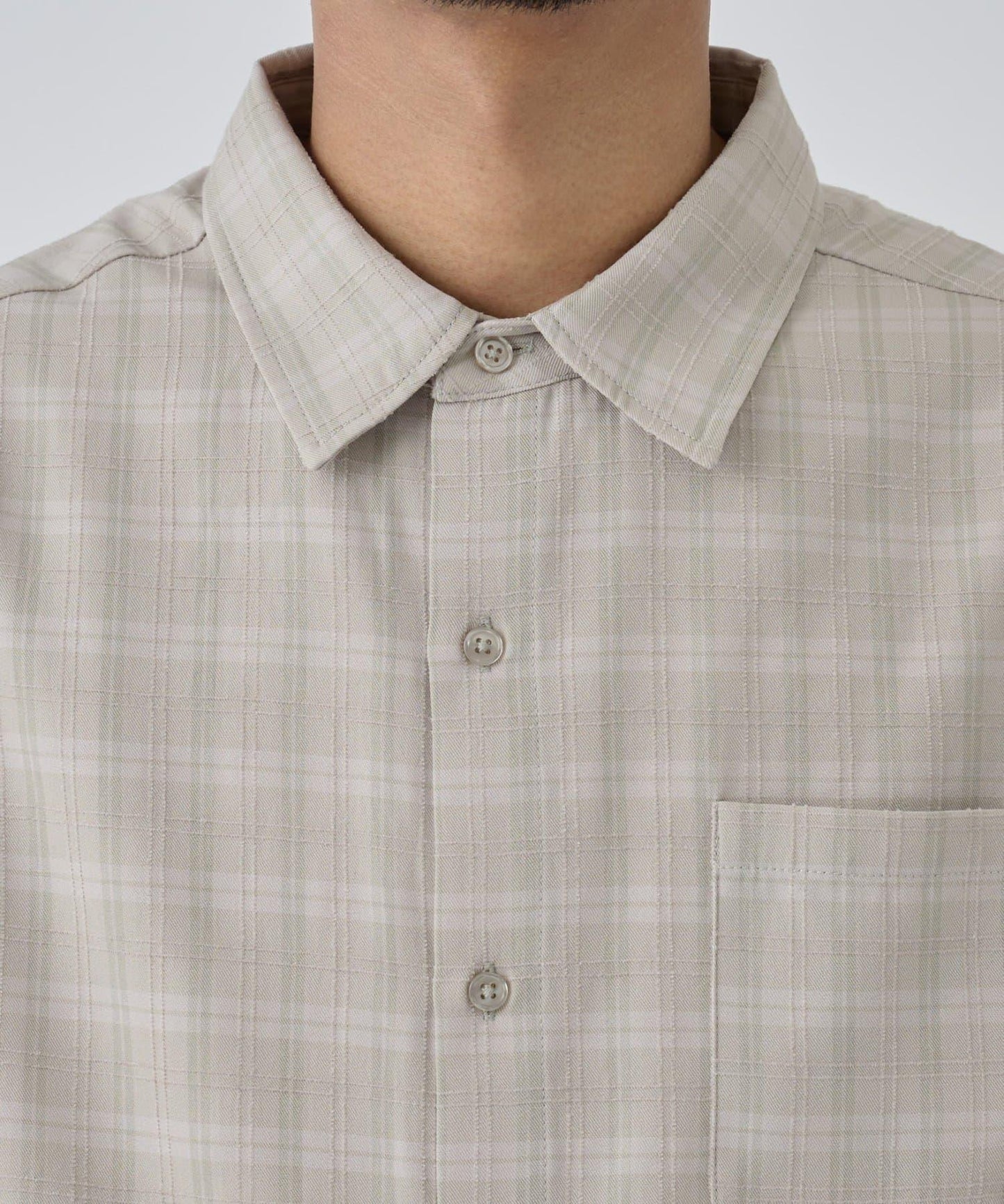 【AW】格紋提花長袖襯衫