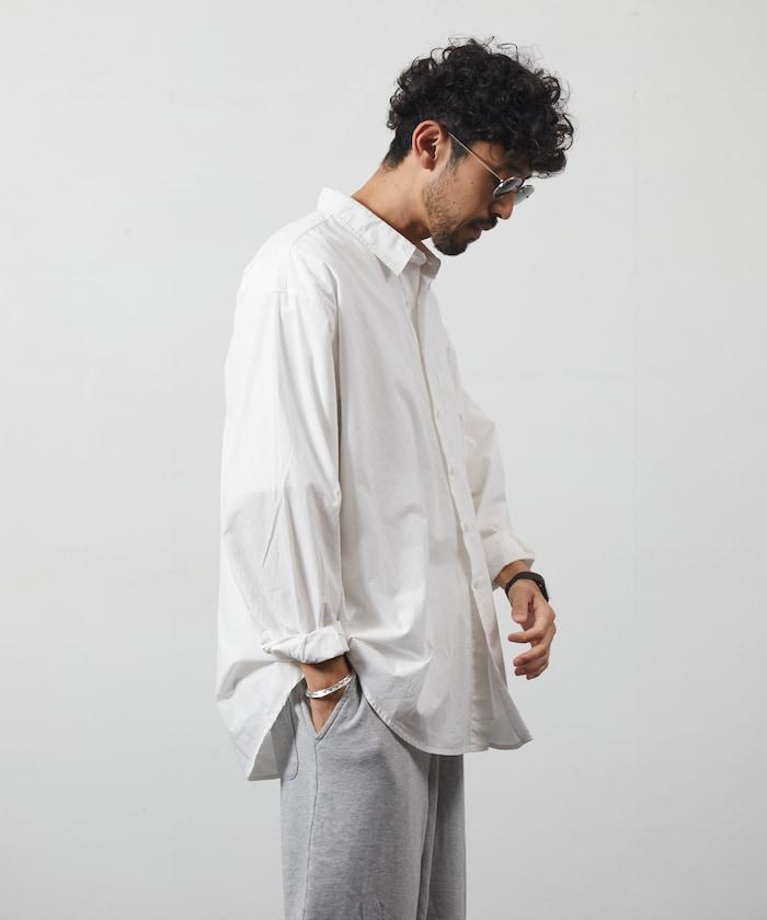 輕鬆合身寬鬆襯衫 / 常規領 / 長袖