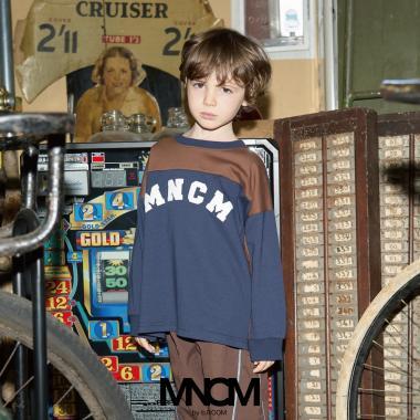 【MNCM】【舒適天竺棉】拼色寬鬆T恤