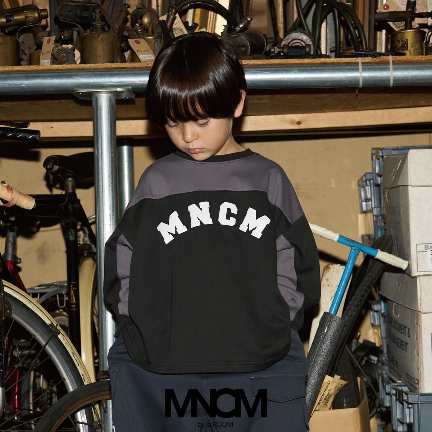 【MNCM】【舒適天竺棉】拼色寬鬆T恤