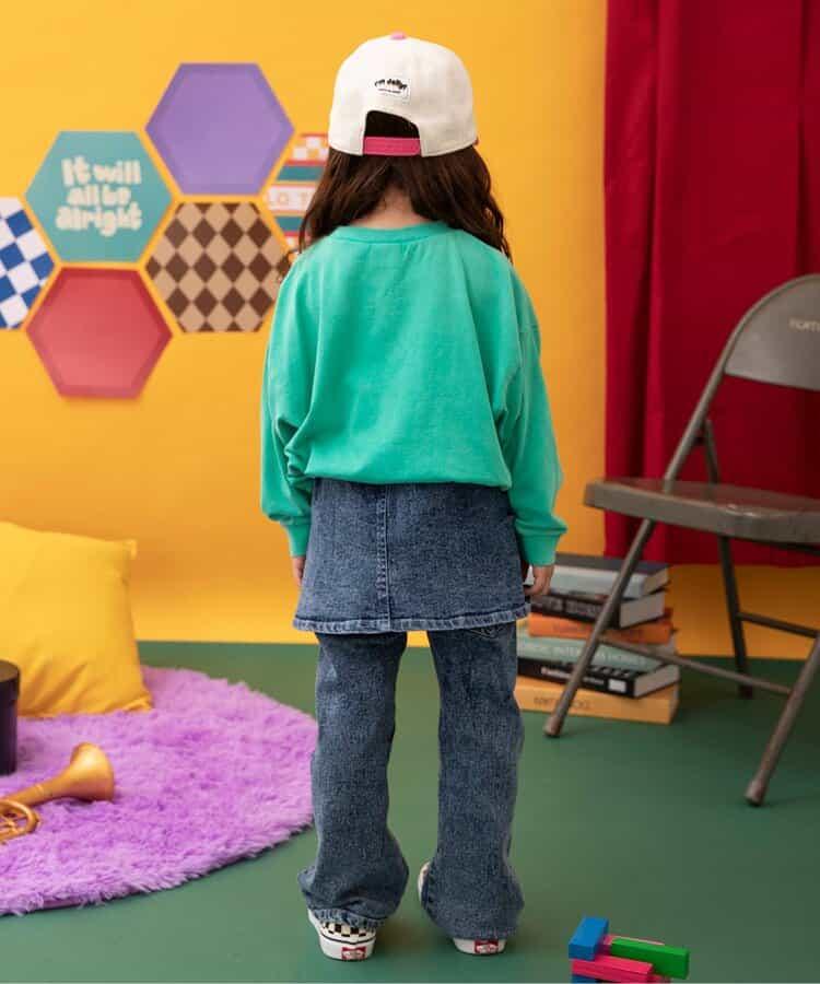 I'm Jelly!化學水洗牛仔裙褲套裝 10分長度