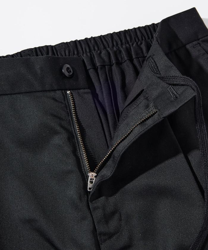 寬鬆版型斜紋打褶錐形褲