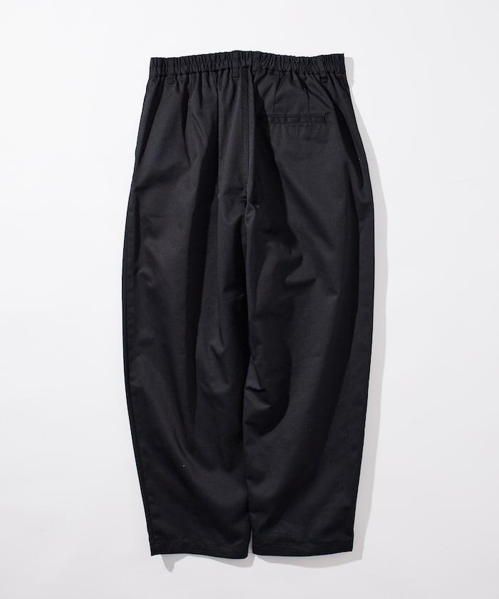 寬鬆版型斜紋打褶錐形褲