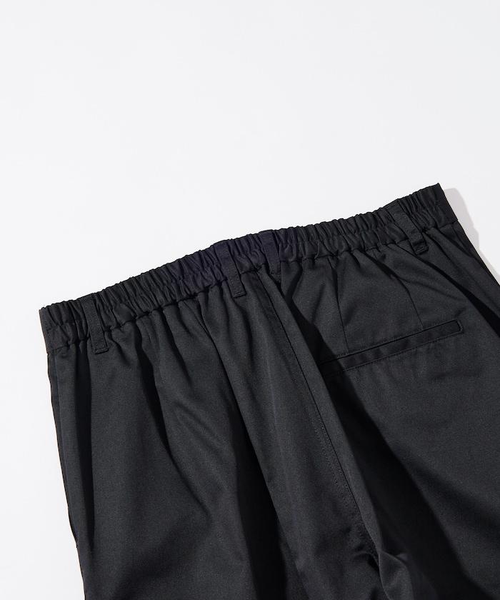 寬鬆版型斜紋打褶錐形褲