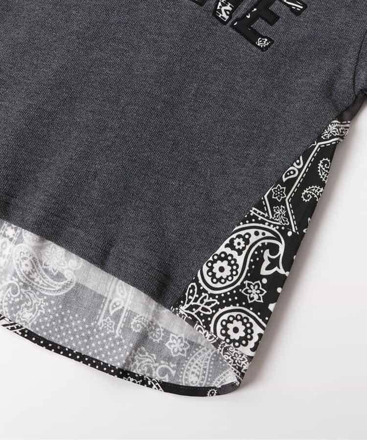 異材質拼接套頭衫